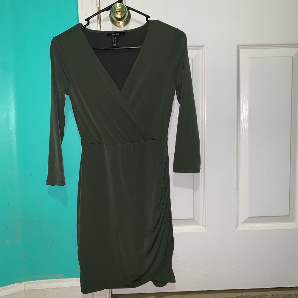 olive green dress
